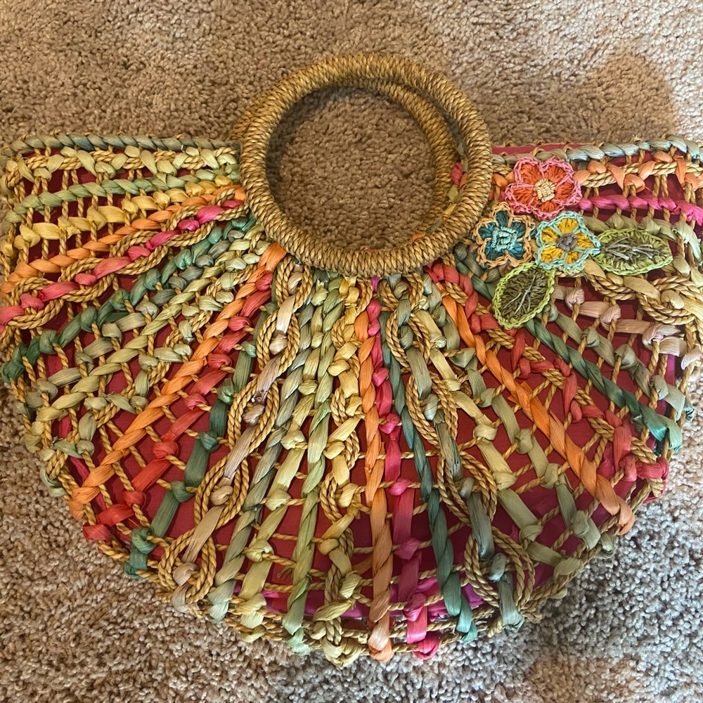 Beautiful Cappelli straw bag